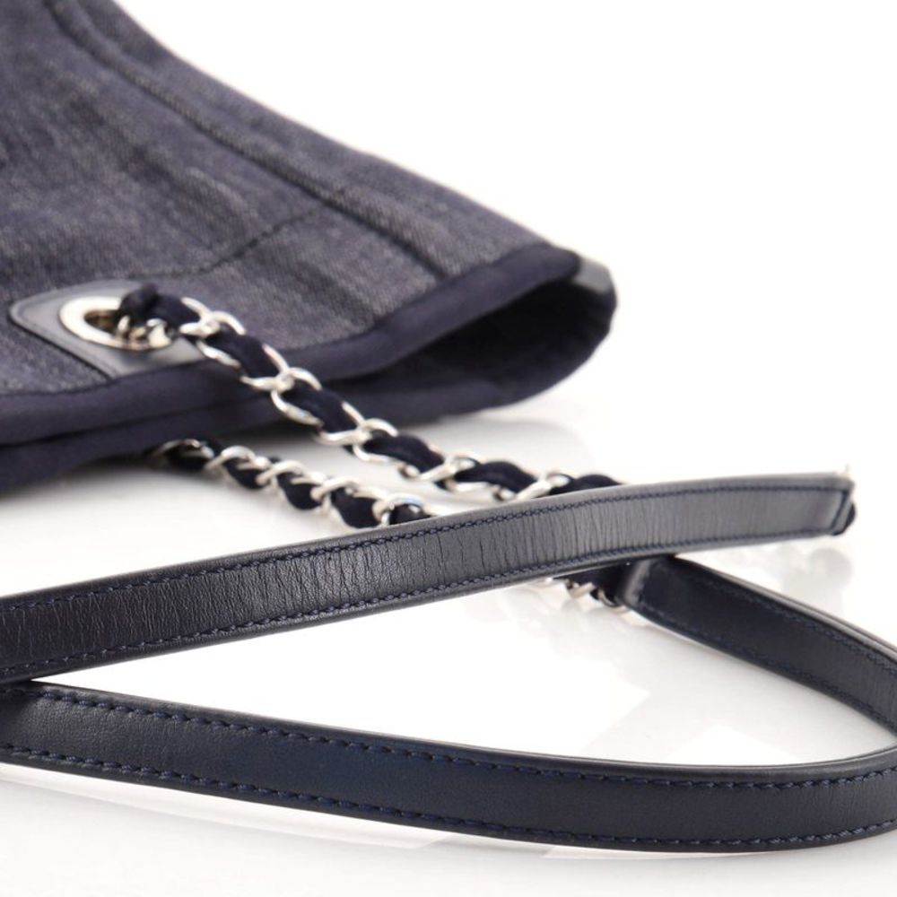 Chanel Deauville Tote Denim Small Blue - Picture 6 of 7
